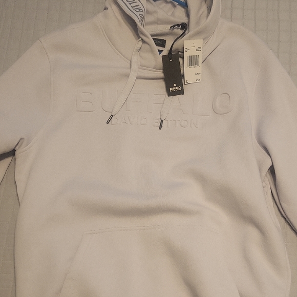 Buffalo David Bitton Men's Light Gray Hoodie - Picture 1 of 3